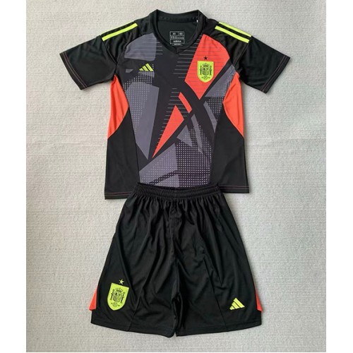 España Portero Segunda Equipación Niños Eurocopa 2024 Manga Corta (+ Pantalones cortos)